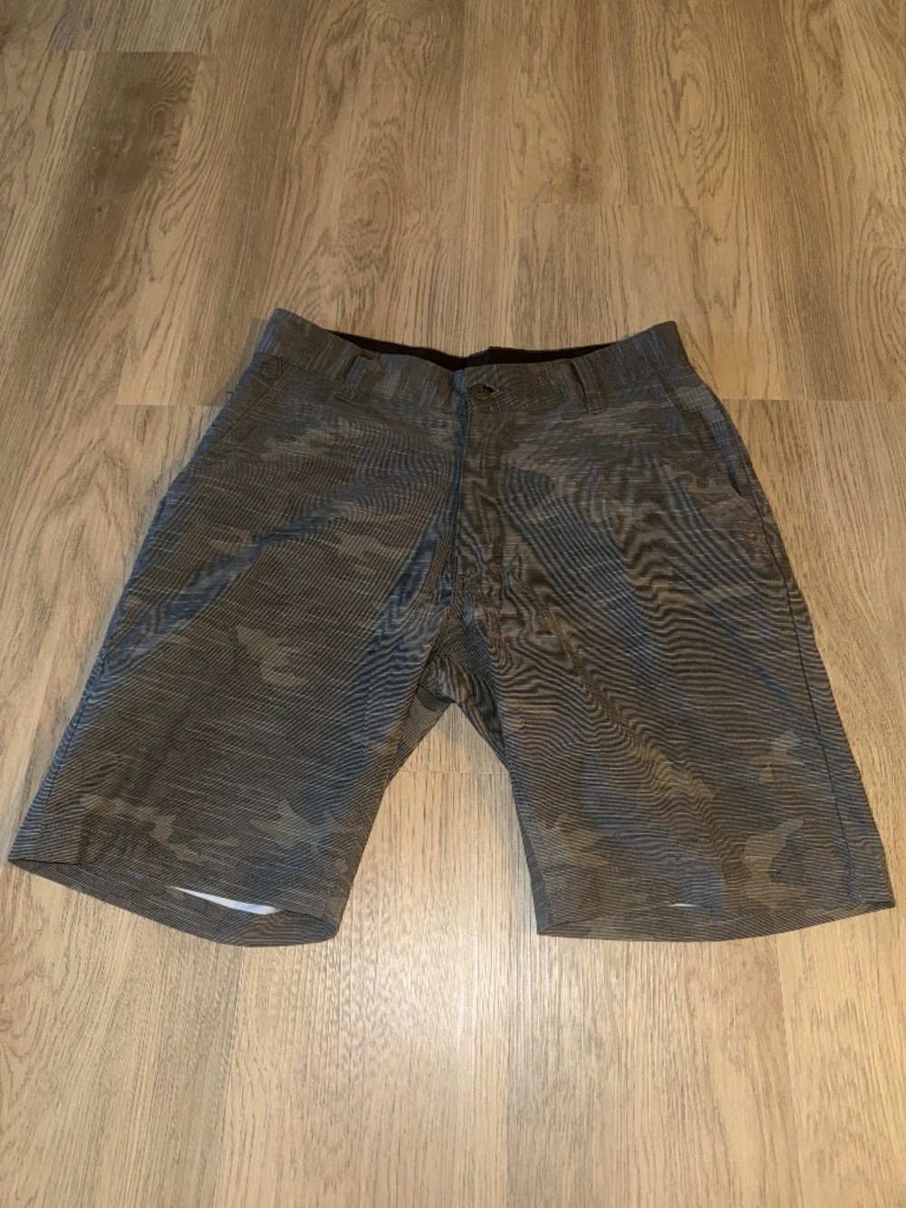 Ron Jon Surf Shop Gray Camo Chino Shorts Streetwear Skate Surf Y2K Coastal Dadco